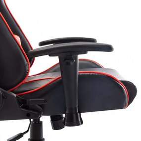 fekete és piros műbőr gamer szék