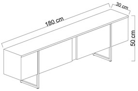 TV asztal/szekrény Luxi (antracit). 1067178