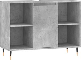 vidaXL betonszürke szerelt fa fürdőszobaszekrény 80 x 33 x 60 cm