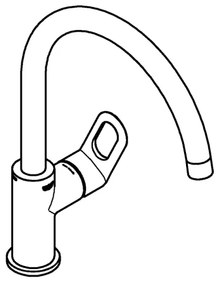 GROHE 31368000 - BAULOOP konyhai mosogató csaptelep, 332 mm, fényes króm