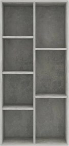 betonszürke szerelt fa könyvszekrény 50 x 25 x 106 cm