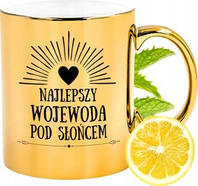 Arany csillogó bögre vajdasági ajándék fényképes nyomtatással