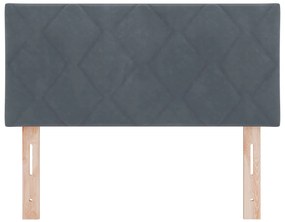 LED Fejtámla Gyémánt Block Mintázattal Sötétszürke 90 cm Bársony