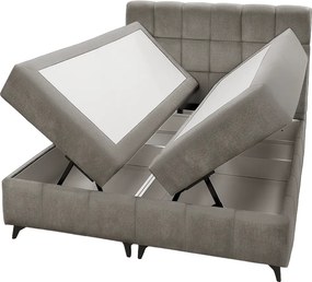Boxspring ágy, 160x200, barnásszürke taupe, ALMA