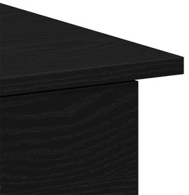 vidaXL Asztal Fekete Tölgy 100x50x76 cm Szerelt Fa