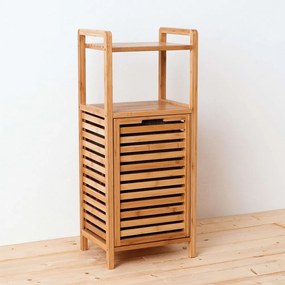 BIG BAMBOO fürdőszobai polc szennyeskosárral