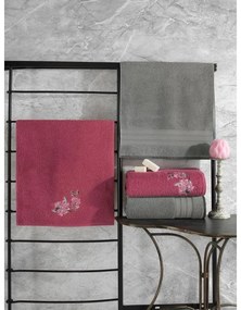 Törölköző Szett (4 db) Hamam Setı Colorful - Szürke, Pink