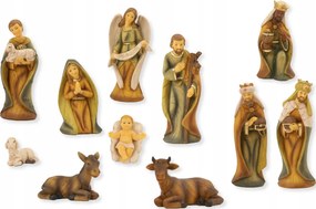 Gyönyörű Betlehem figurák Fa Megjelenés 11 elem max. 9cm magas