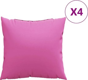 vidaXL Szórt Párnák 4 pcs Rózsaszín 40 x 40 cm Poliészter szövet