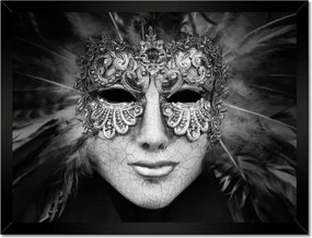 Poszterek keretben 40x30 Velencei maszk szürke