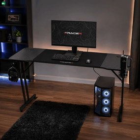 NERO karbon gamer asztal 120 × 60 cm