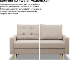 Etna kanapé, bársony, bonell töltet, bézs