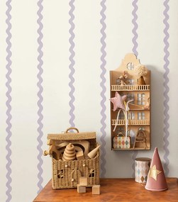 Holden Decor Adventure Awaits Do The Wiggle Stripe lila csíkos papír tapéta – 13981