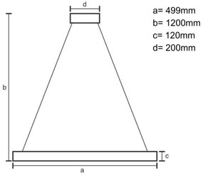 LED Dimmelhető csillár zsinóron LED/90W/230V 3000-6500K króm + távirányítás