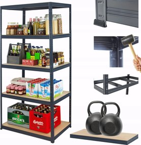 Tároló fém állvány Premium Helios 180x120x30cm 5Px275kg Tartós