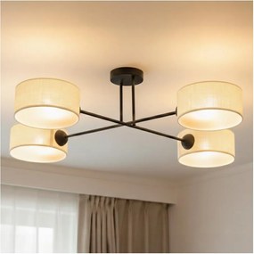 Brilagi - VIRGO felületre szerelt csillár 4xE14/40W/230V krémszínű/fekete