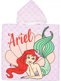 Disney Hercegnők Ariel strand törölköző poncsó 60x120 cm (Fast Dry)