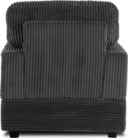 Pihenőfotel szürke színben, kordbársony kárpittal NEO