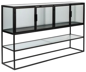 Fekete fém tálalószekrény 150x90 cm Boli – Dutchbone