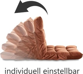 Összecsukható padlószék 60 x 52 x 53 cm barna