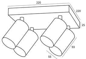 Immax NEO 07266W - LED RGB+CCT dimmelhető NEO LITE PUNTO 4xGU10/6W/230V