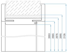Dekor tok CPL fehér 75/210 14-16 jobbos króm pánt