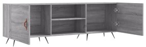 szürke sonoma színű szerelt fa TV-szekrény 150x30x50 cm