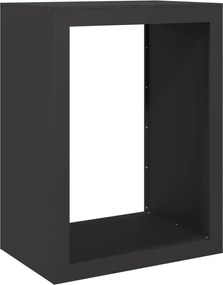 vidaXL fekete acél tűzifatároló 60 x 40 x 80 cm