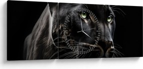 Kép - Fekete Párduc (órával) (90x30 cm)