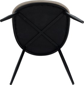 Étkezőszék, bézses barna/natúr fa/fekete, VUDIA