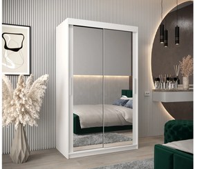 Ruhásszekrény 120 cm Toki 3 (matt fekete + matt fehér). 1065055