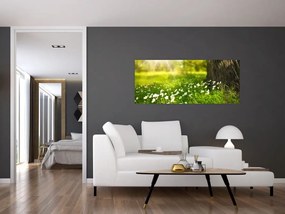 Tisztás és a virágok képe (120x50 cm)