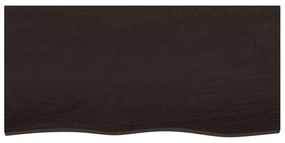 sötétbarna kezelt tömör tölgyfa asztallap 100x50x2 cm