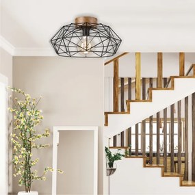 Brilagi - Mennyezeti lámpa WOODY BASKET 1xE27/60W/230V tölgy-dió