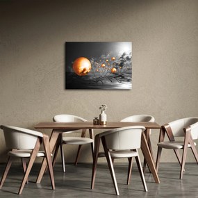 Narancssárga absztrakt gömbök képe (70x50 cm)