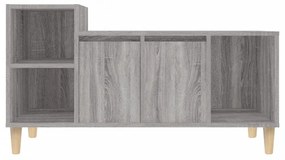 szürke sonoma színű szerelt fa TV-szekrény 100x35x55 cm