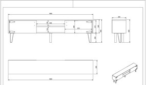 TV asztal Anthes