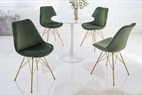 SCANIA design szék bársony - zöld/arany