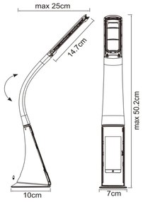 GLOBO 58333 - SOPHIE LED asztali lámpa, 1x6,5W, 230V, dimmelhető