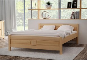 ANGEL magasított ágy + MORAVIA szendvics matrac + ágyrács AJÁNDÉK, 90x200 cm, éger-lakk