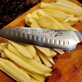 Zelite Infinity by Klarstein Alpha-Royal Japanese Series, 7" santoku kés, damaszkuszi acél