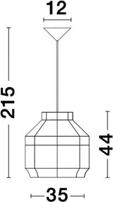 Függeszték Rattan MIA NOVA LUCE 9858659