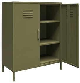 Khaki fém szekrény 79x100x39 cm Bradford – Støraa
