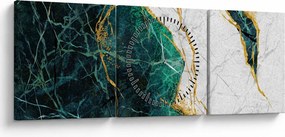 Kép - Türkiz márvány (órával) (90x30 cm)