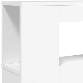 fehér szerelt fa LED-es fejtámla 220x18,5x103,5 cm