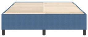 Boxspring Ágy Kék 160x200 cm Corduroy Szövet