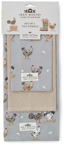 Pamut konyharuha szett 3 db-os 45x65 cm Hen House – Cooksmart ®