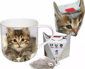 Nagy Porcelán Bögre Carmani Kiscica Cica cica kulcstartó!