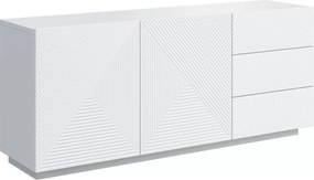 Asha komód 167 cm kétajtós fiókos - matt fehér