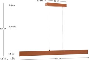 Terrakotta színű LED függőlámpa fém búrával Boadella – Kave Home